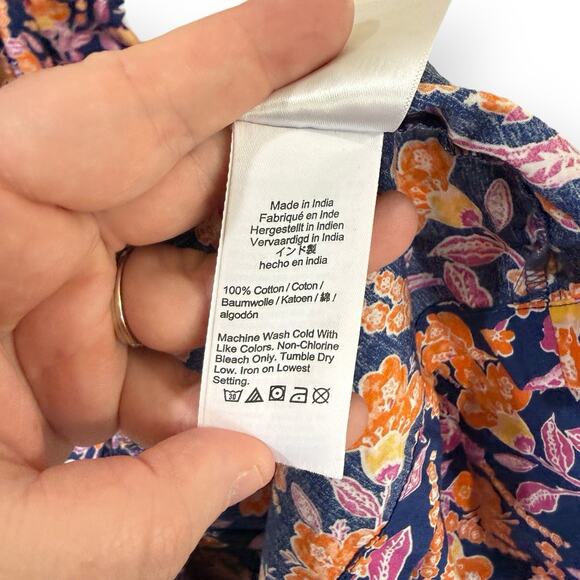 J. Crew Harbour Side-Cutout Floral Maxi Dress Size Medium Painted Block Print - Picture 6 of 13